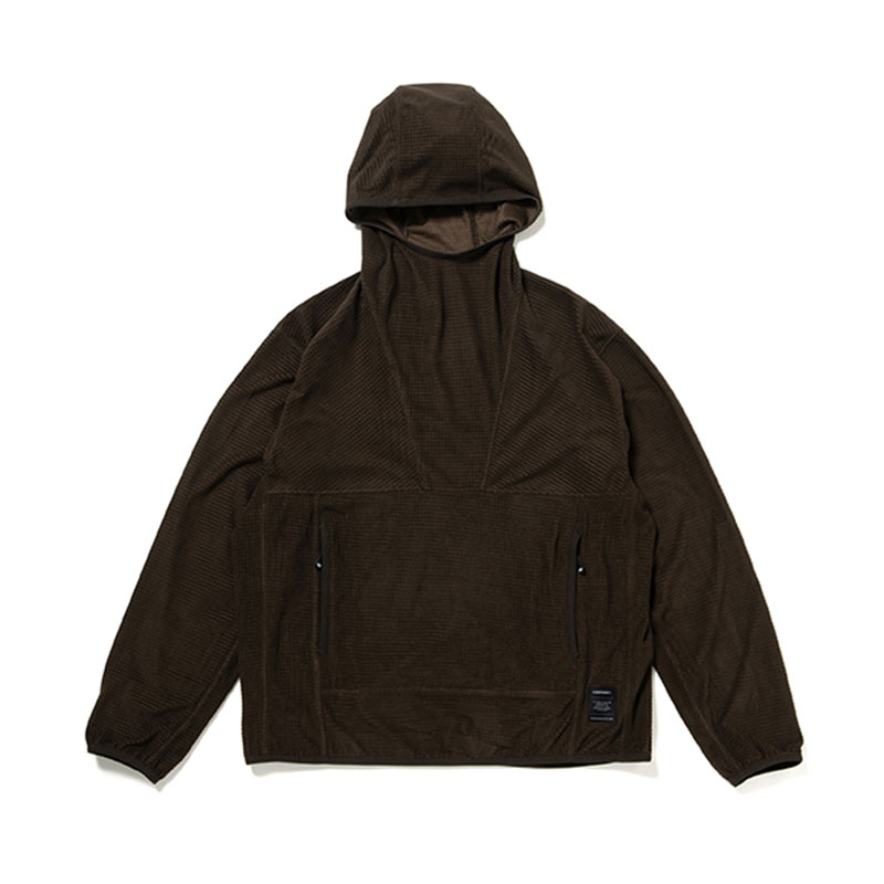 430(フォーサーティー)/ L/S GRID THERMAL HOODY -2COLOR-(BROWN)