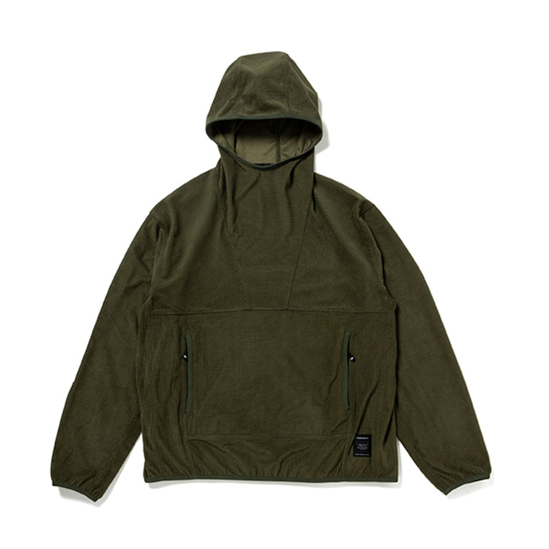 430(フォーサーティー)/ L/S GRID THERMAL HOODY -2COLOR-(KHAKI)