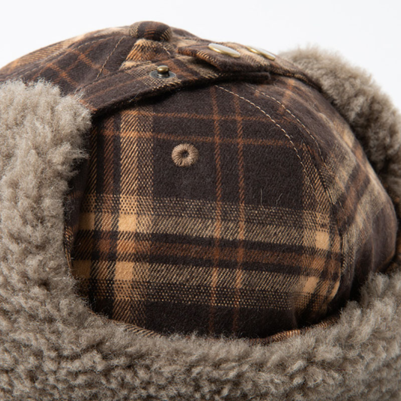 430(フォーサーティー)/ CHECK MUFF CAP -3COLOR-