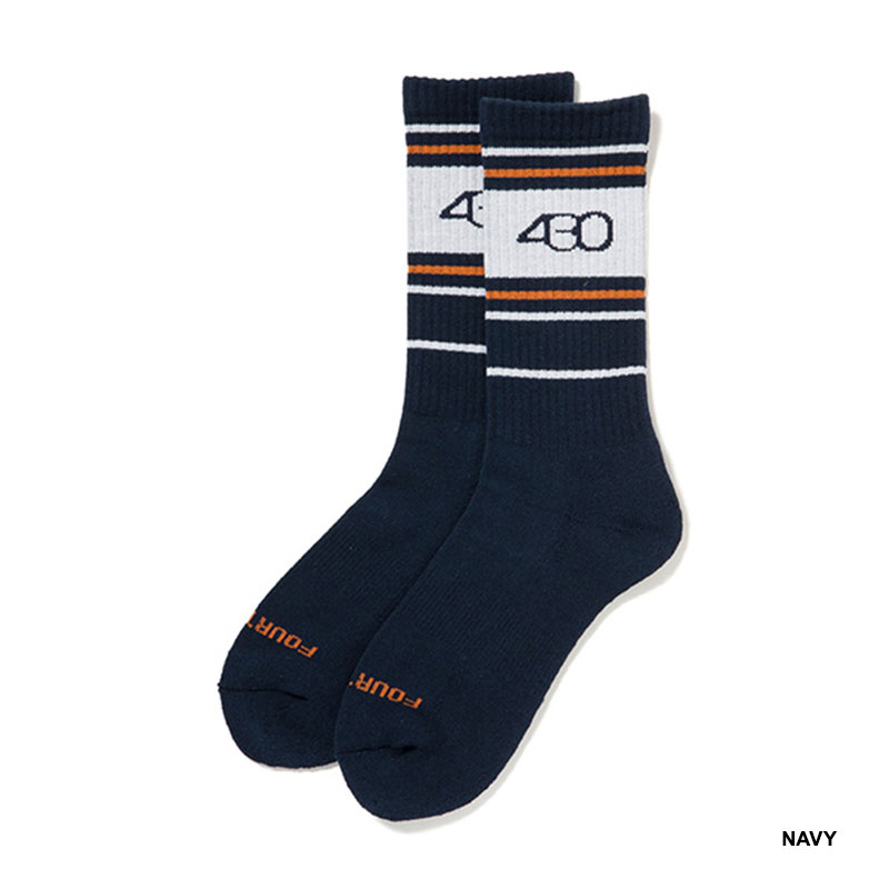 430(フォーサーティー)/ CM MULTI LINE LONG SOX -3COLOR-