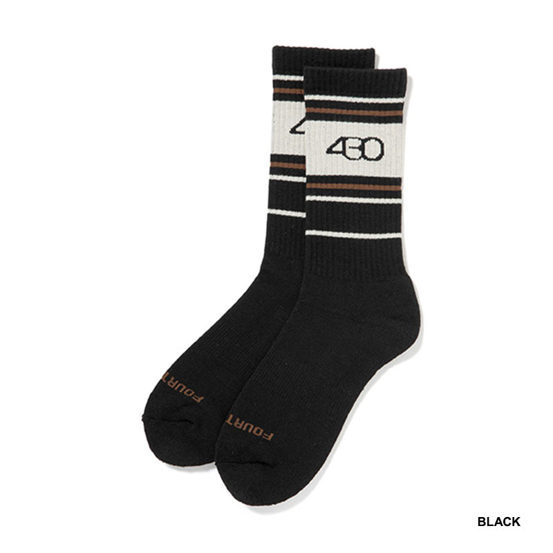 430(フォーサーティー)/ CM MULTI LINE LONG SOX -3COLOR-