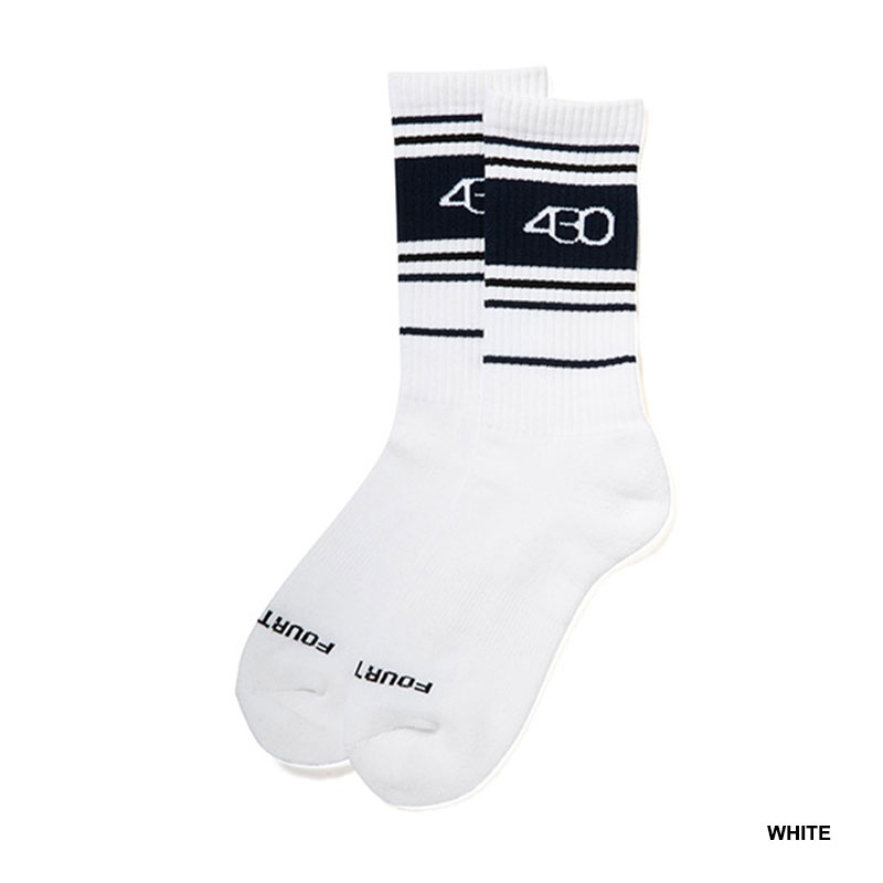 430(フォーサーティー)/ CM MULTI LINE LONG SOX -3COLOR-