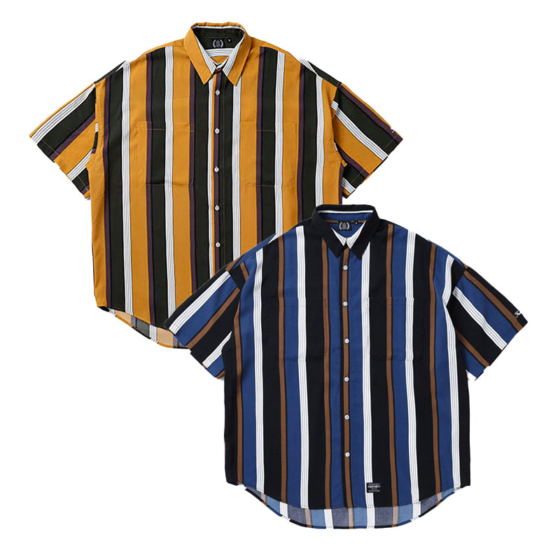430(フォーサーティー)/ S/S STRIPE BIG SHIRT -2COLOR-