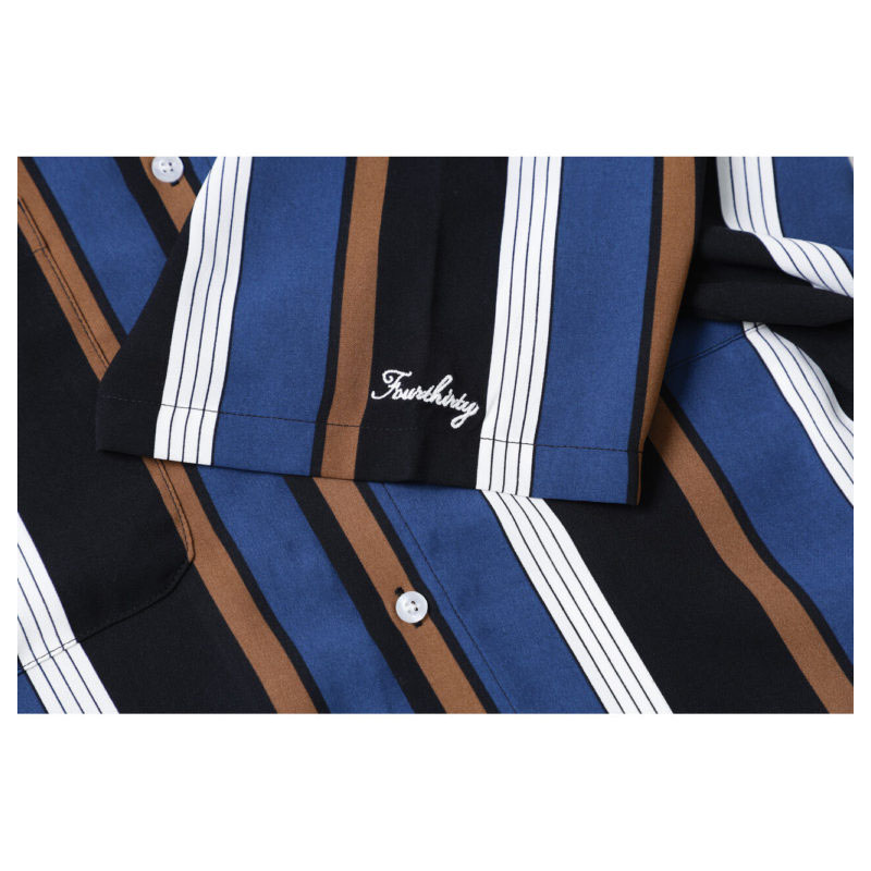 430(フォーサーティー)/ S/S STRIPE BIG SHIRT -2COLOR-