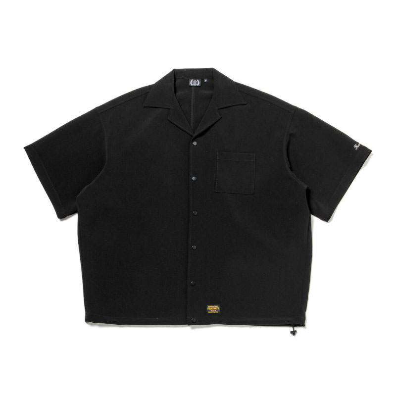 430(フォーサーティー)/ S/S POLY OC WIDE SHIRT -BLACK-