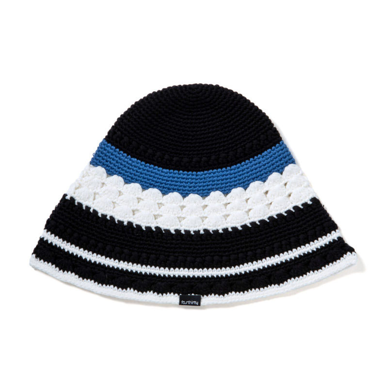 430(フォーサーティー)/ KNIT LINE HAT -2COLOR-(BLACK)