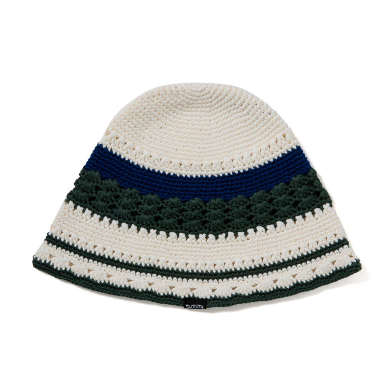 430(フォーサーティー)/ KNIT LINE HAT -2COLOR-(IVORY)