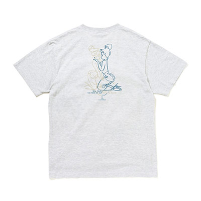 430(フォーサーティー)/ NF “TWIN GIRLS” S/S TEE -ASH-
