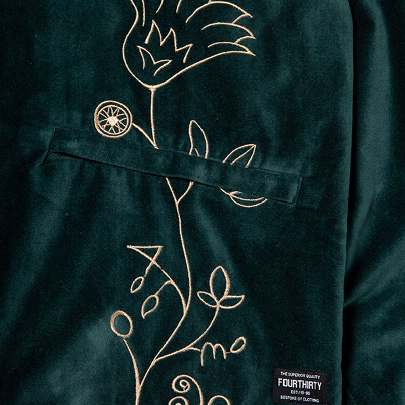 430(フォーサーティー)/ VELOUR COACH JACKET -3.COLOR-
