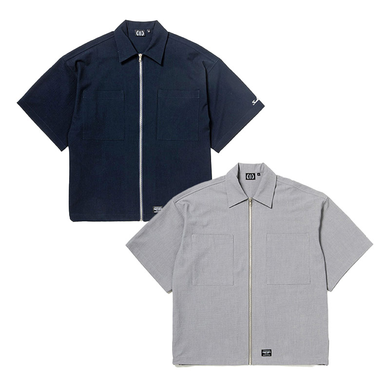 430(フォーサーティー)/ S/S RES ZIP SHIRT -2.COLOR-