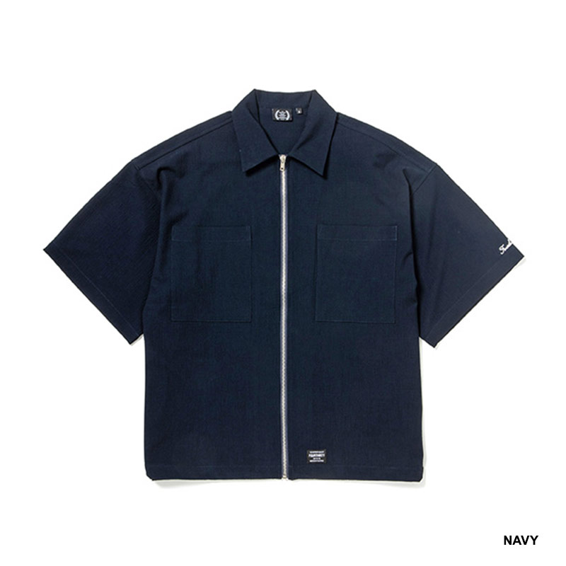 430(フォーサーティー)/ S/S RES ZIP SHIRT -2.COLOR-