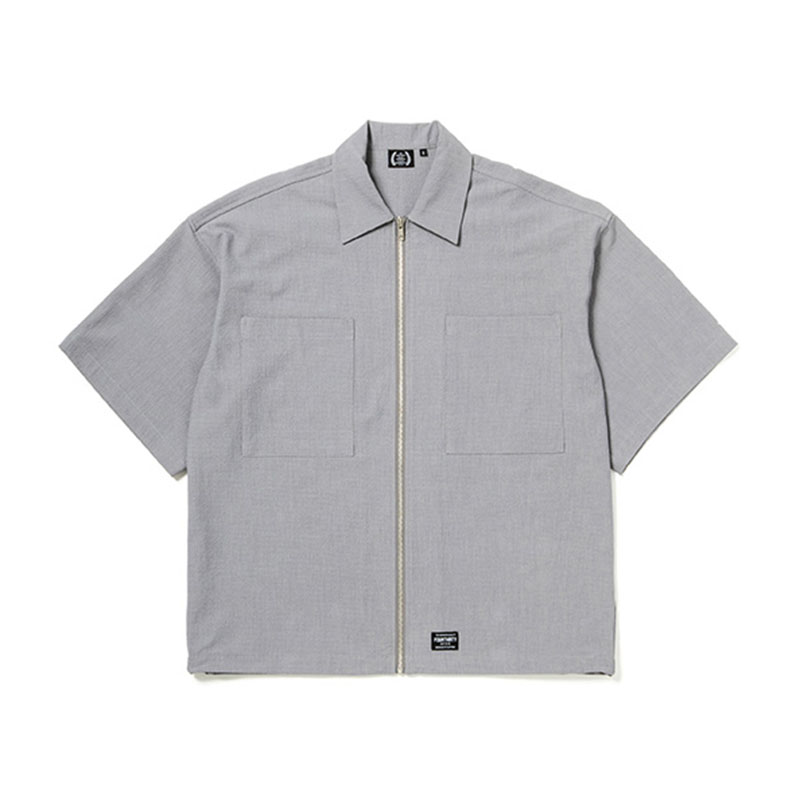 430(フォーサーティー)/ S/S RES ZIP SHIRT -2.COLOR-(GREY)