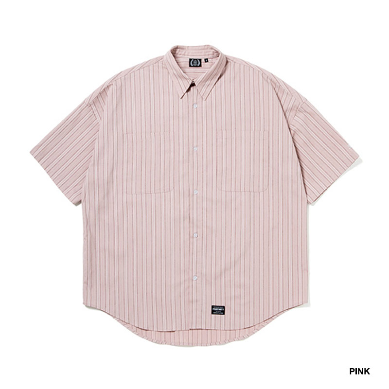 430(フォーサーティー)/ S/S STRIPE BIG SHIRT -2.COLOR-