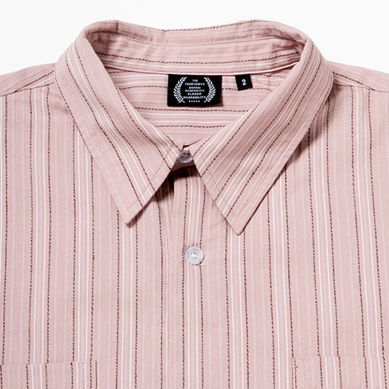 430(フォーサーティー)/ S/S STRIPE BIG SHIRT -2.COLOR-