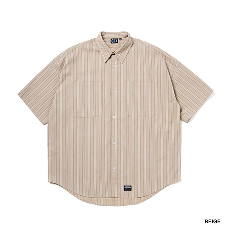 430(フォーサーティー)/ S/S STRIPE BIG SHIRT -2.COLOR-