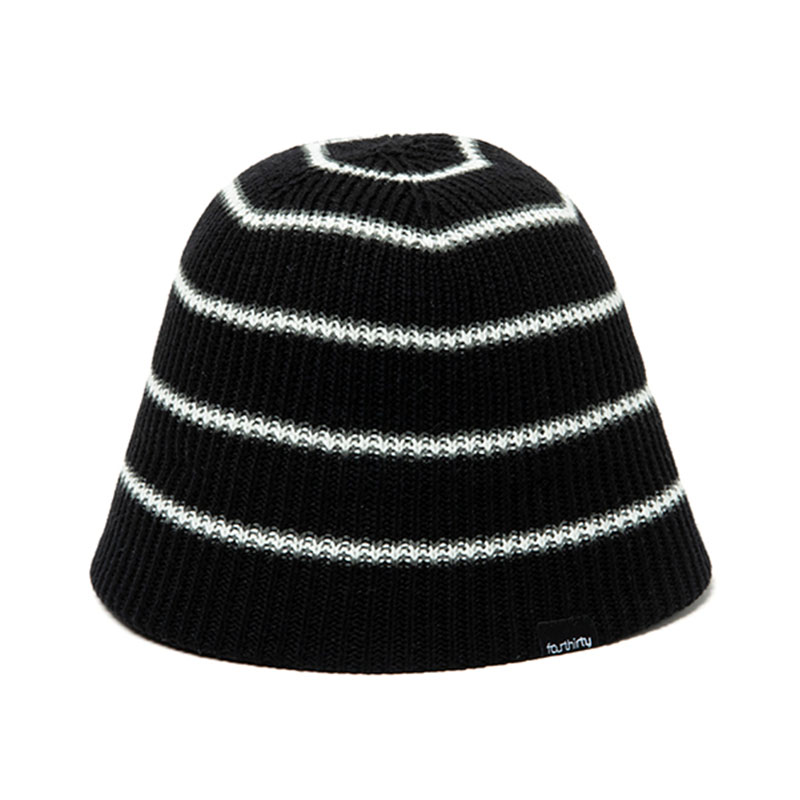 430(フォーサーティー)/ BORDER KNIT HAT -2.COLOR-(BLACK)