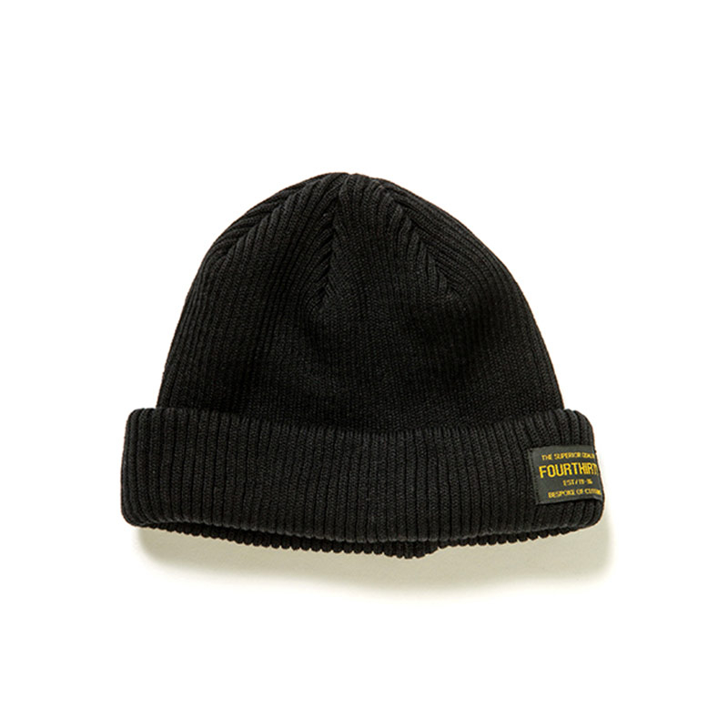 430(フォーサーティー)/ MIL TAG MID BEANIE -2.COLOR-(BLACK)