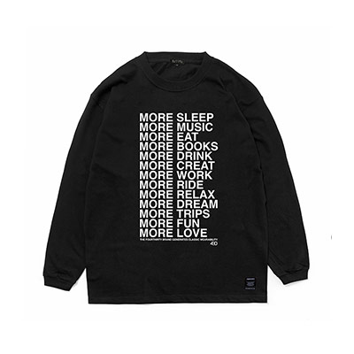 430(フォーサーティー)/ “MORE…” L/S TEE -2.COLOR-
