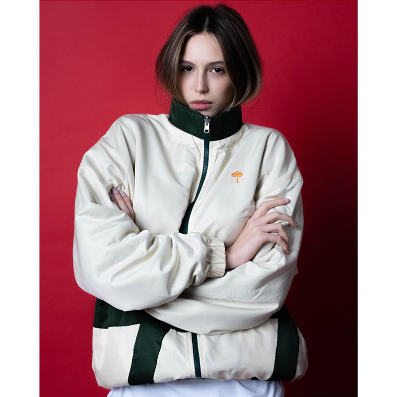 HELAS(ヘラス)/ REVERSO FLEECE SPORT JACKET -BEIGE/GREEN-