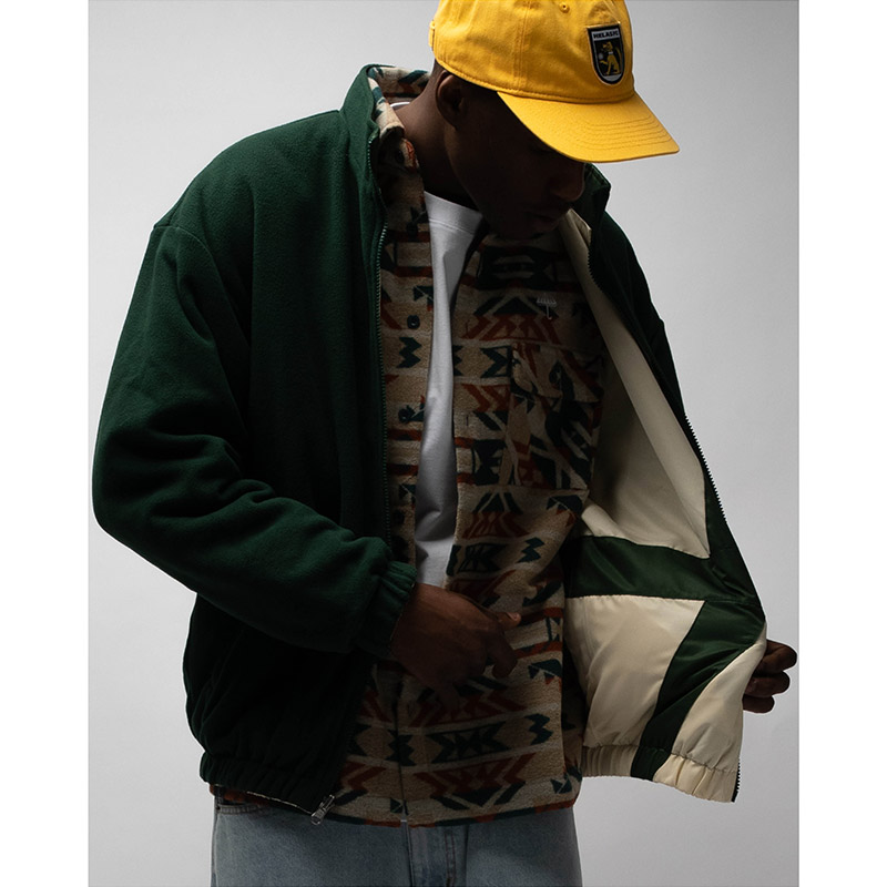 HELAS(ヘラス)/ REVERSO FLEECE SPORT JACKET -BEIGE/GREEN-