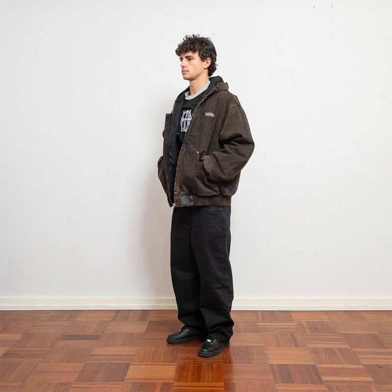 Hoddle Skateboards（ホドル）/ HOL HOODED QUILTED DENIM JACKET -2COLOR-