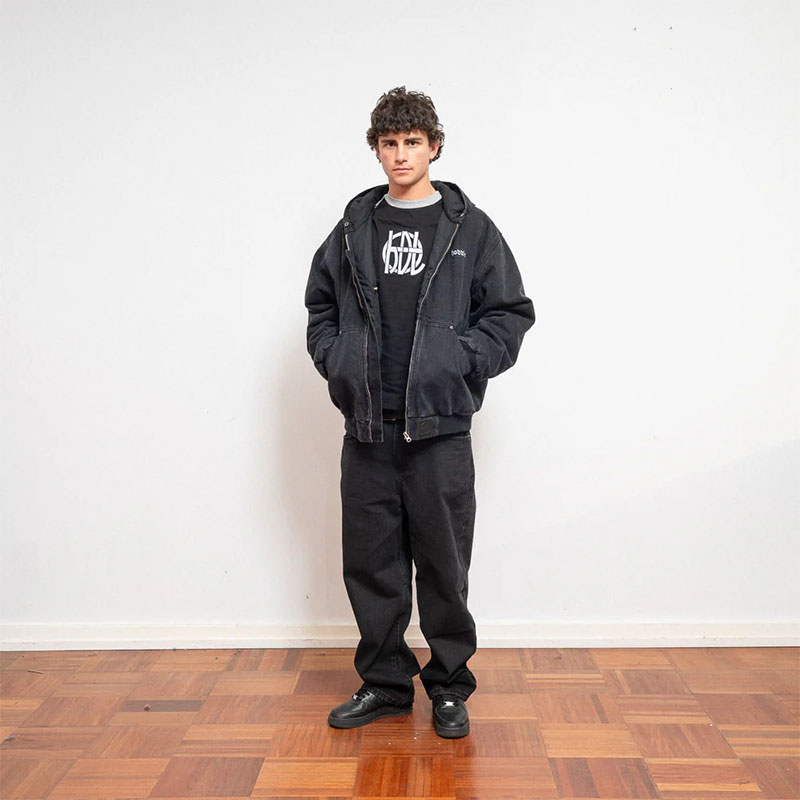 Hoddle Skateboards（ホドル）/ HOL HOODED QUILTED DENIM JACKET -2COLOR-