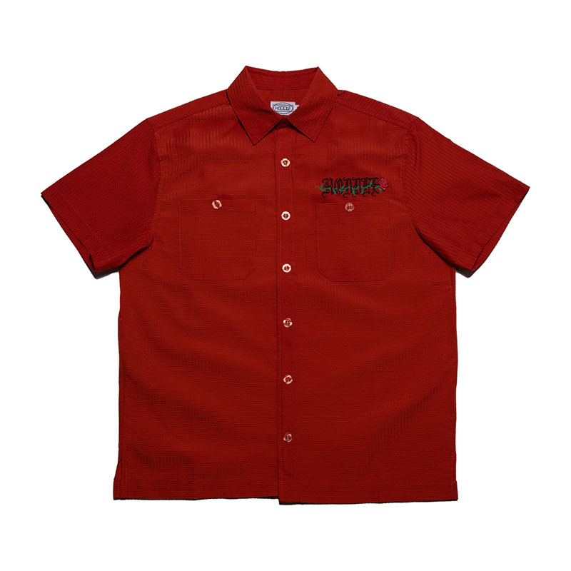 Hoddle Skateboards（ホドル）/ THORN SEERSUCKER SHIRT -BROWN-