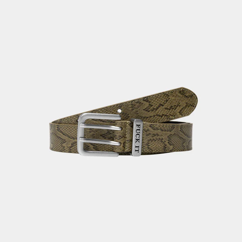 HUF(ハフ)/ FUCK IT SNAKESKIN BELT -2.COLOR-(GREEN)