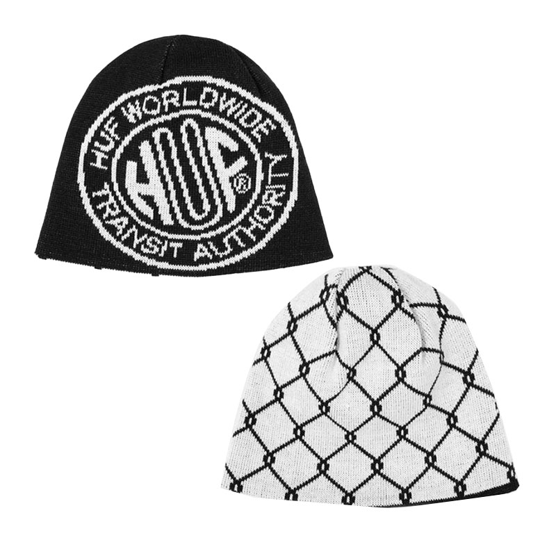HUF(ハフ)/ TOKEN REVERSIBLE SKULL BEANIE -BLACK-