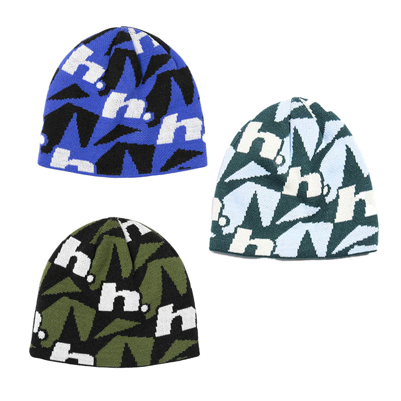 HUF(ハフ)/ H STAR REPEAT SKULL BEANIE -3COLOR-