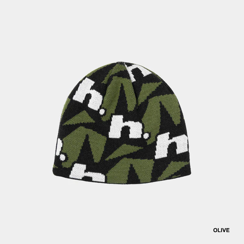 HUF(ハフ)/ H STAR REPEAT SKULL BEANIE -3COLOR-