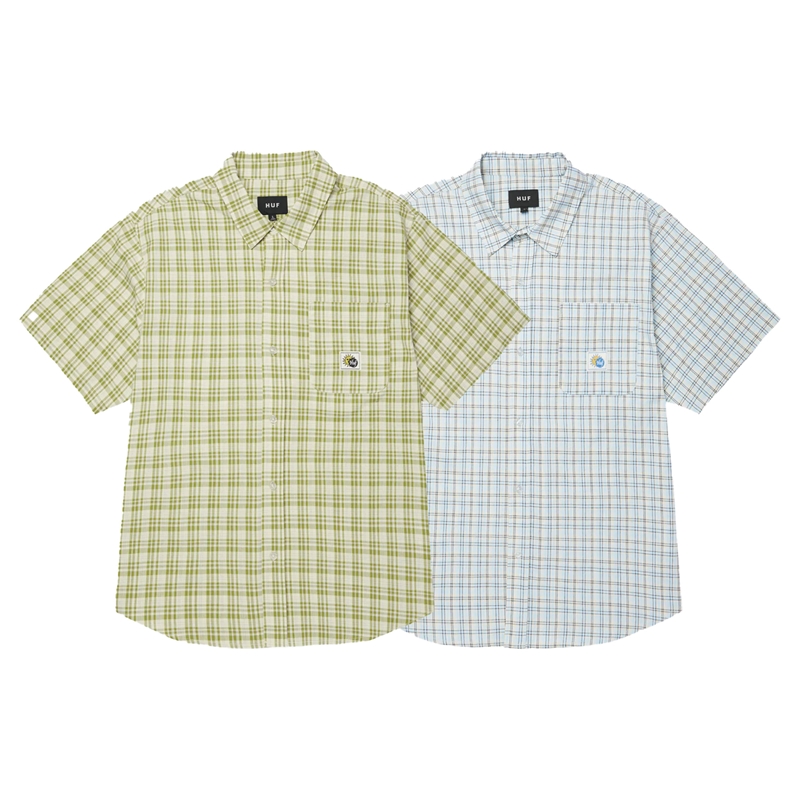 HUF(ハフ)/ TOTAL ECLIPSE S/S PLAID SHIRT -2.COLOR-