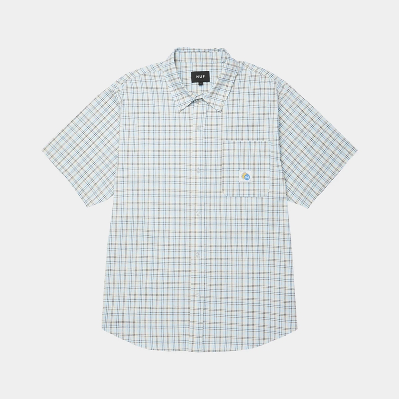 HUF(ハフ)/ TOTAL ECLIPSE S/S PLAID SHIRT -2.COLOR-(LT.BLUE)