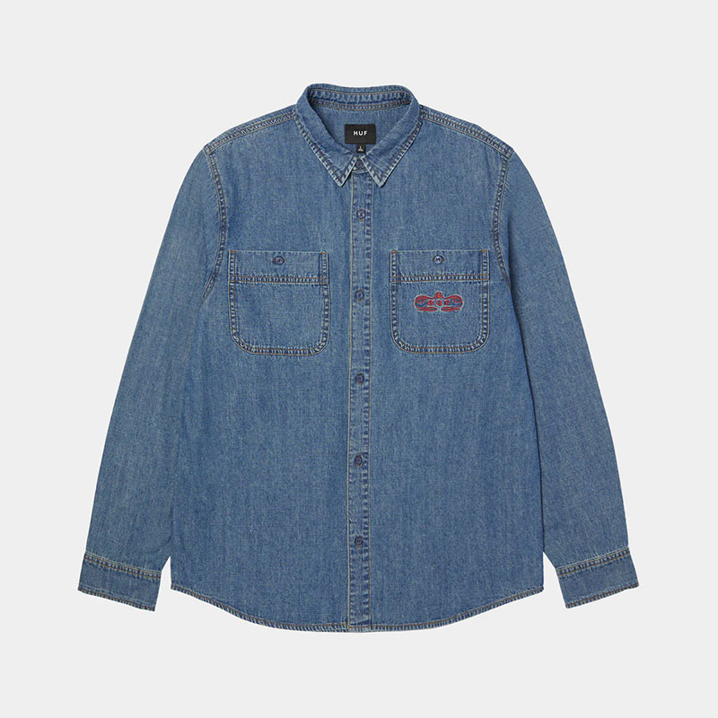 HUF(ハフ)/ WORLDWIDE CLOTHIERS DENIM SHIRT -INDIGO-