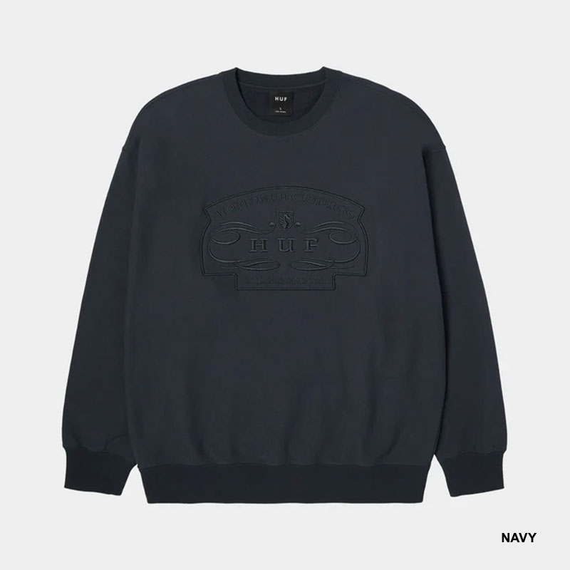 HUF(ハフ)/ WORLDWIDE CLOTHIERS CREWNECK -2COLOR-