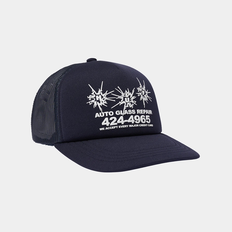 HUF(ハフ)/ AUTO GLASS TRUCKER -2.COLOR-(NAVY)