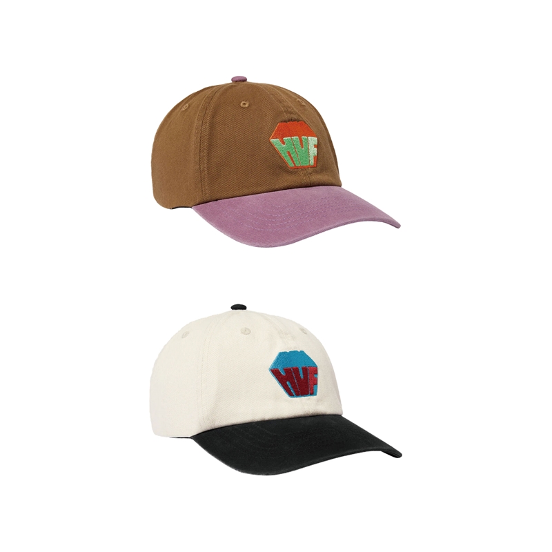 HUF(ハフ)/ BIG BLOCK WASHED 6 PANEL CV HAT -2.COLOR-