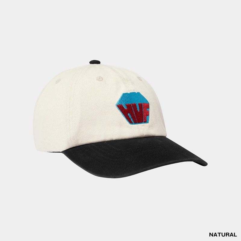HUF(ハフ)/ BIG BLOCK WASHED 6 PANEL CV HAT -2.COLOR-