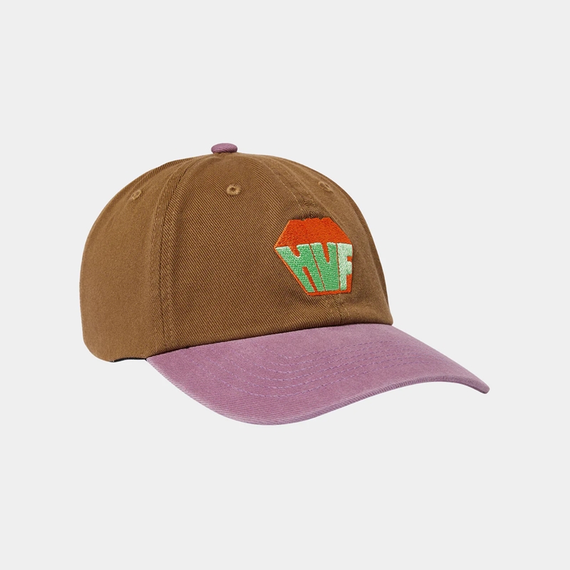 HUF(ハフ)/ BIG BLOCK WASHED 6 PANEL CV HAT -2.COLOR-(BROWN)