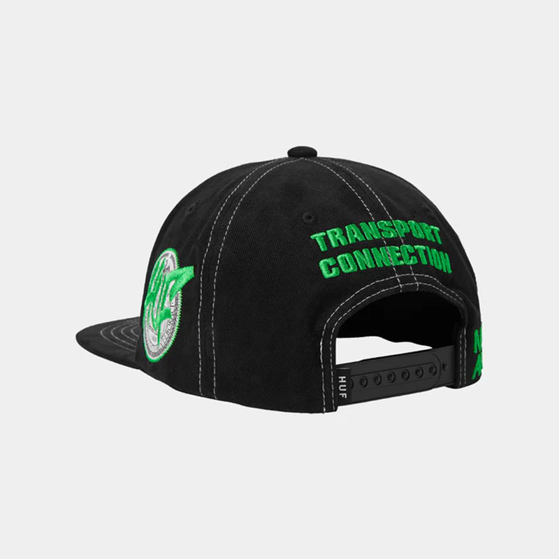 HUF(ハフ)/ TRANSPORT CONNECTION SNAPBACK -BLACK-