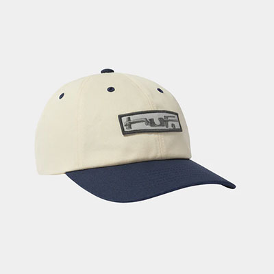 HUF(ハフ)/ STRETCH LOGO 6 PANEL CV HAT -2.COLOR-