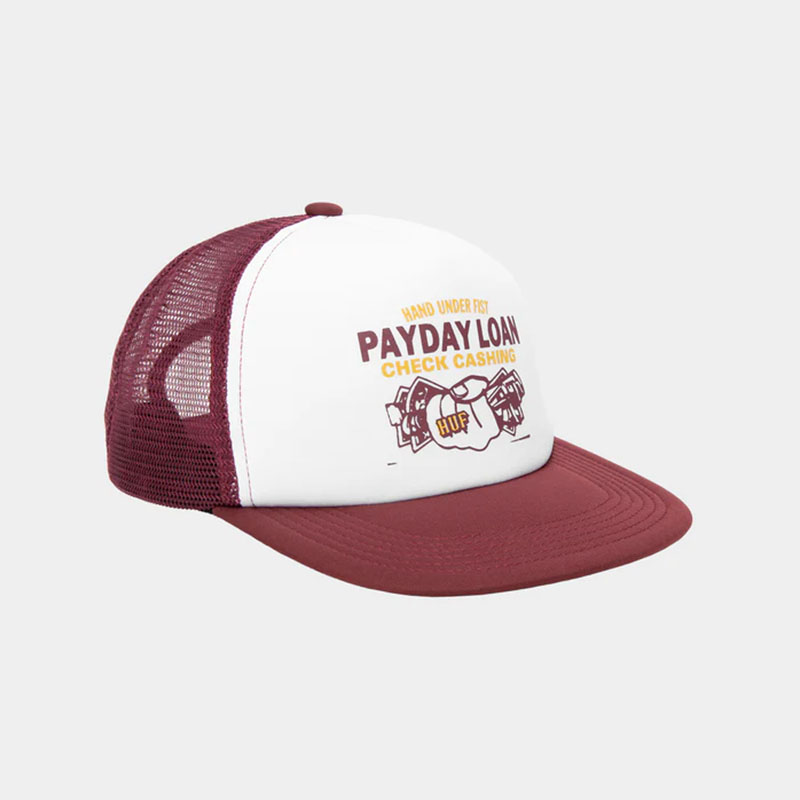 HUF(ハフ)/ PAY DAY TRUCKER -2.COLOR-(BURGUNDY)