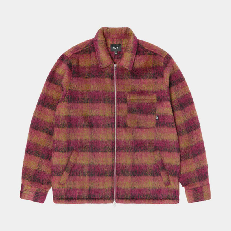 HUF(ハフ)/ MEGABLAST PLAID JACKET -2.COLOR-(BERRY)