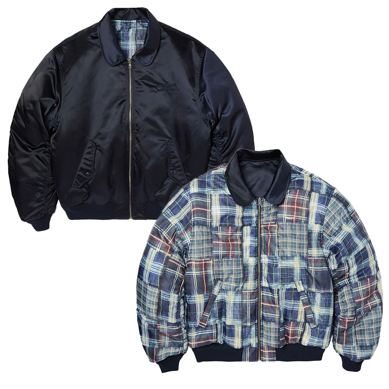 HUF(ハフ)/ CLOTHIERS REVERSIBLE FLIGHT JACKET -NAVY-