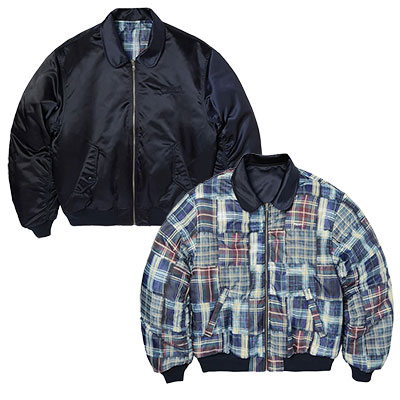 HUF(ハフ)/ CLOTHIERS REVERSIBLE FLIGHT JACKET -NAVY-