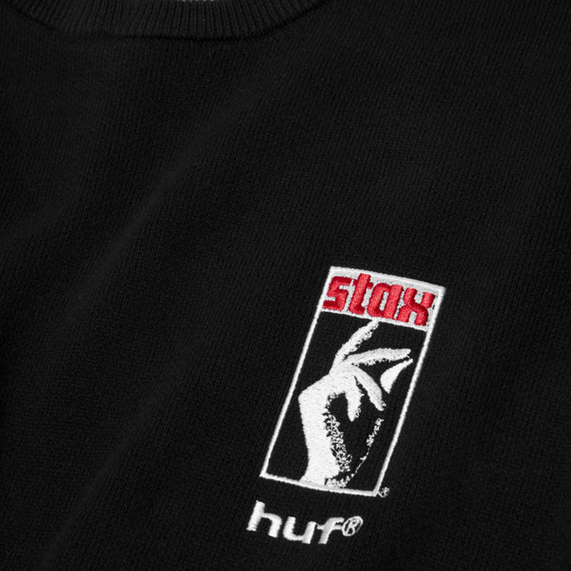 HUF(ハフ)/ BLACK MOSES KNIT SWEATER -BLACK-