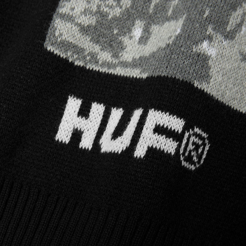 HUF(ハフ)/ BLACK MOSES KNIT SWEATER -BLACK-