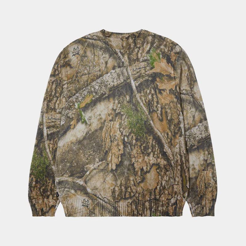HUF(ハフ)/ HUF × REALTREE CREWNECK SWEATER