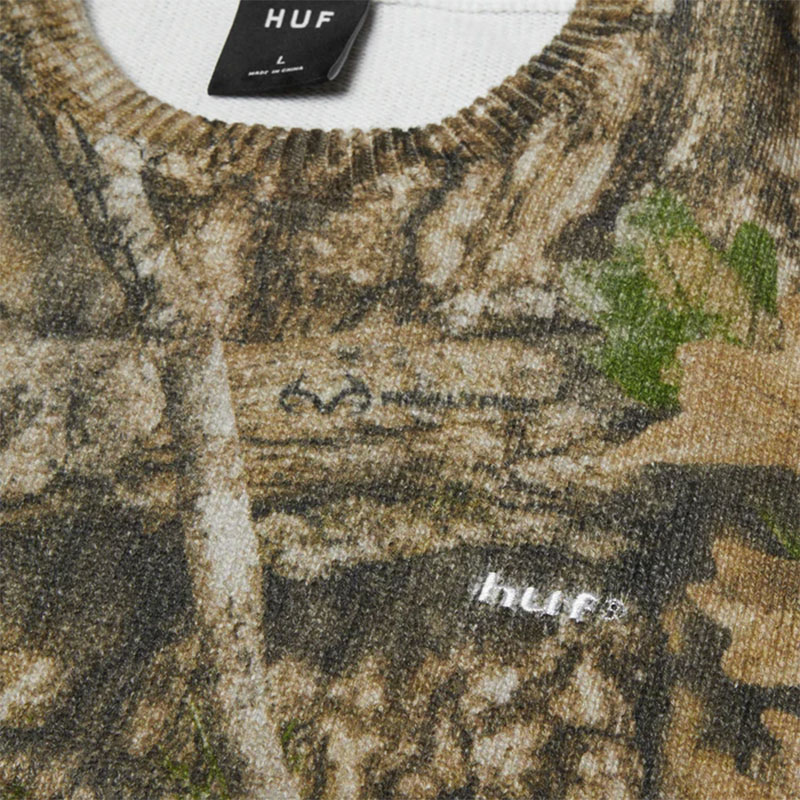 HUF(ハフ)/ HUF × REALTREE CREWNECK SWEATER