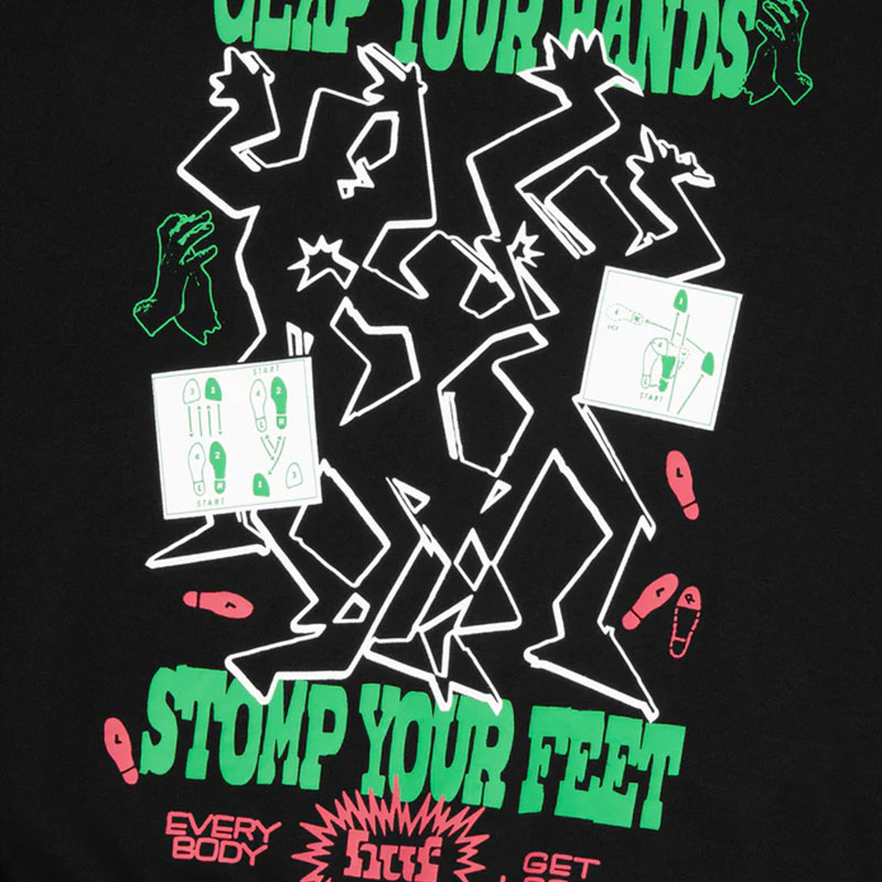 HUF(ハフ)/ EVERYBODY GET LOOSE CREW -VINTAGE BLACK-